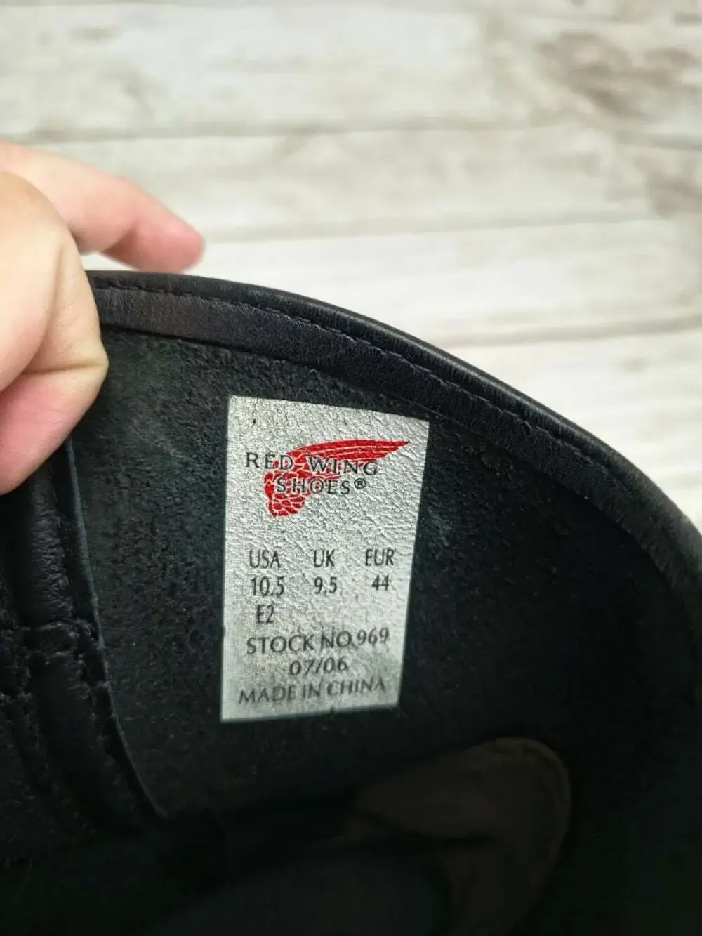 Red Wing Black Leather 969 Harness Motorcycle Engineer Boots Men Size 10.5 E2